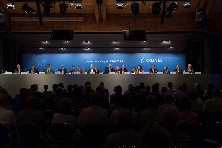 Hauptversammlung der Krones AG beschließt alle Tagesordnungspunkte mit großer Mehrheit